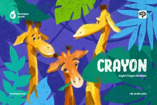Joyful Crayon Clip Studio Brushes