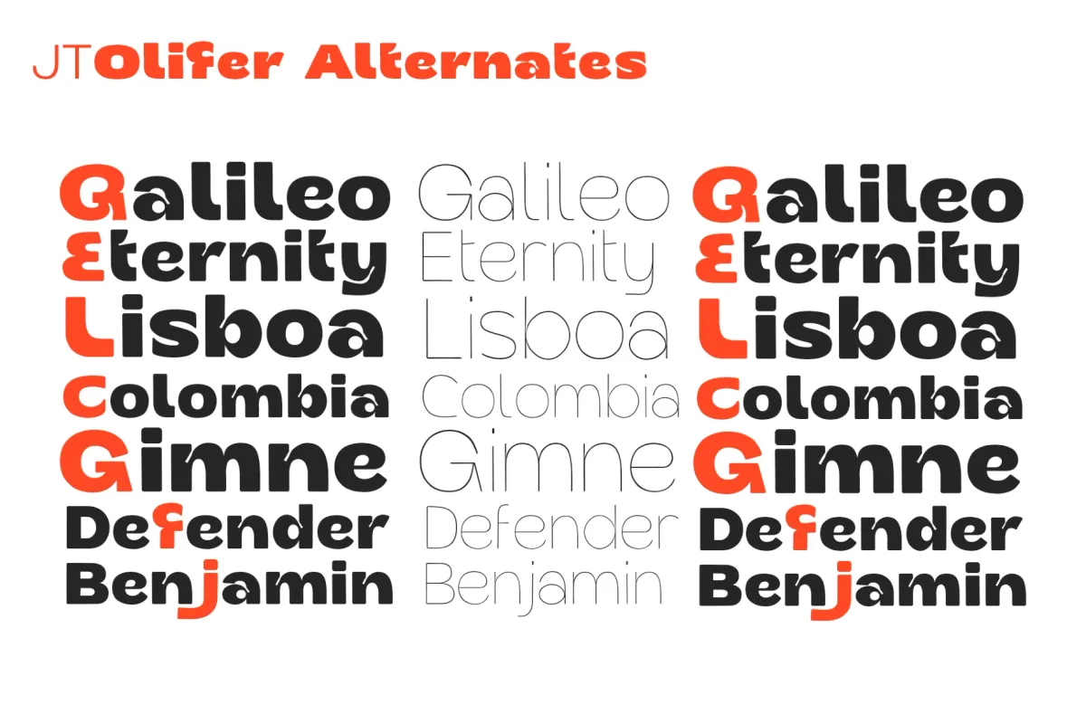 JT Olifer - 40 Font Family