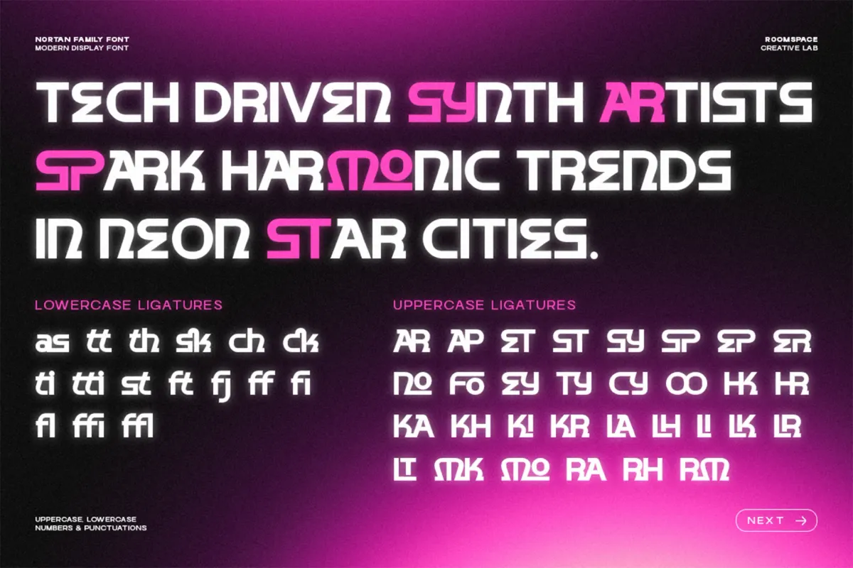 Nortan – Futuristic Display Sans Font