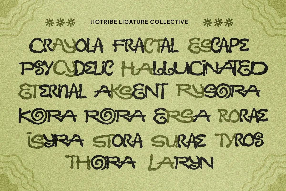 Jiotribe - Groovy Liquid Display Font
