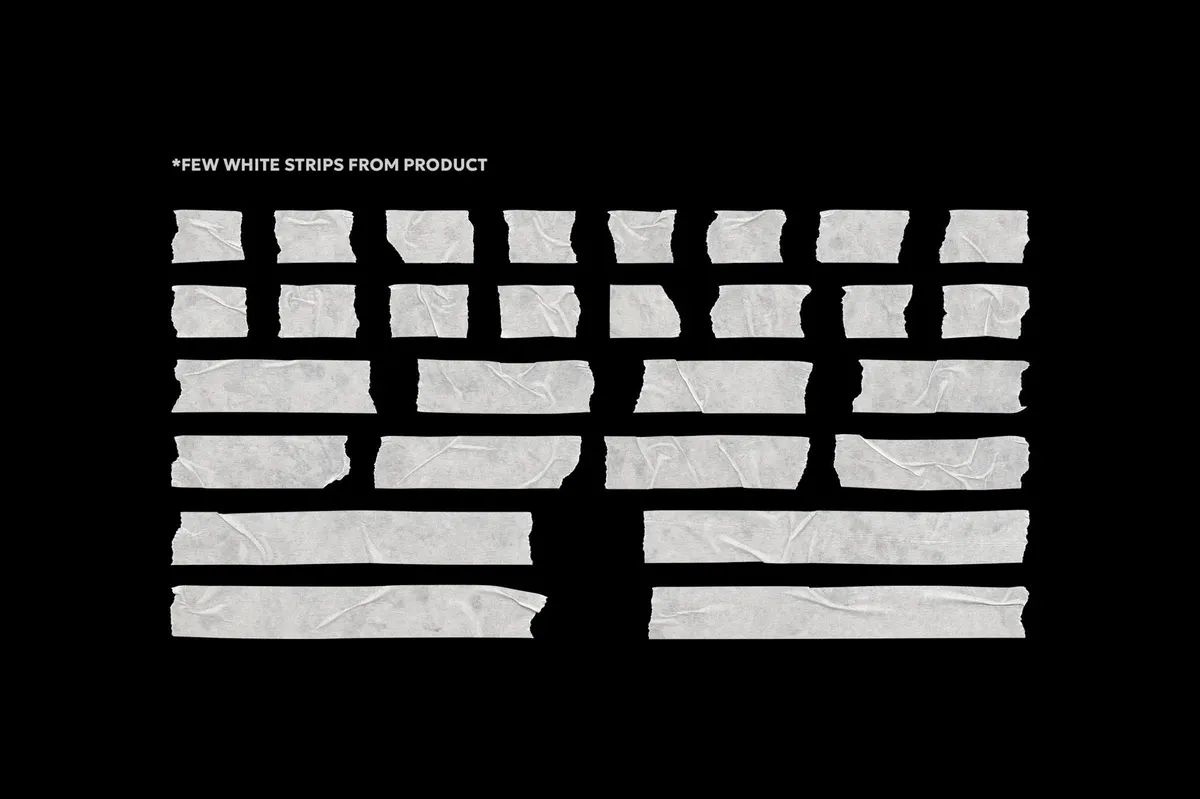 Black & White Duct Tape Strips