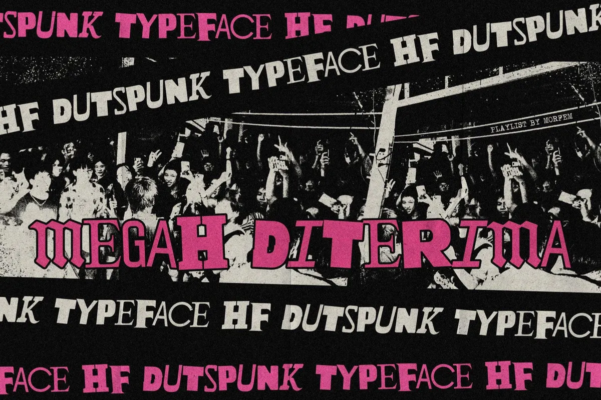 HF Dutspunk – Bold Grunge Display Typeface