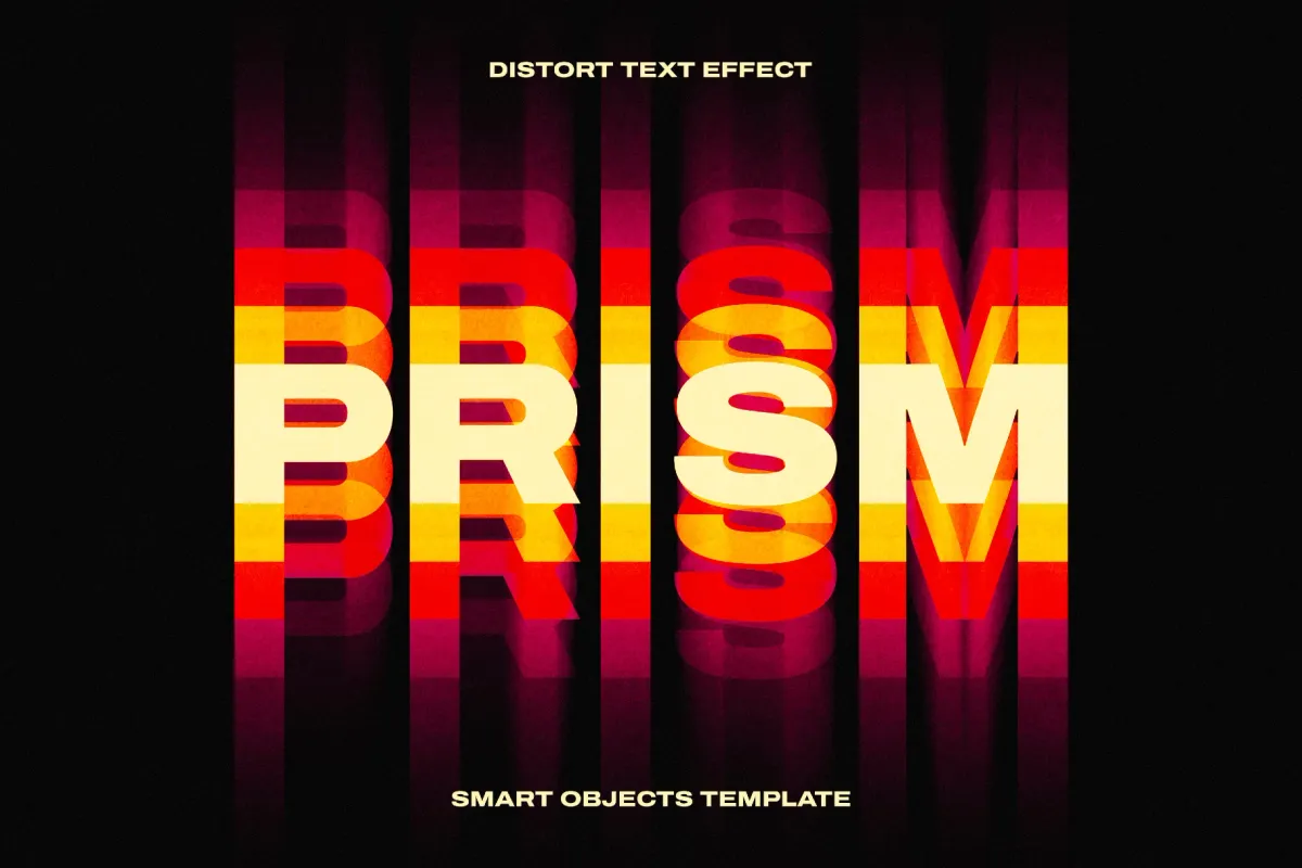 Prismatic Lines Text Effect