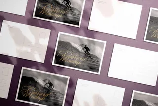 Flat Lay Postcards Mockup
