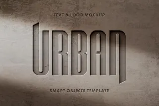 Stone Sign Logo Mockup