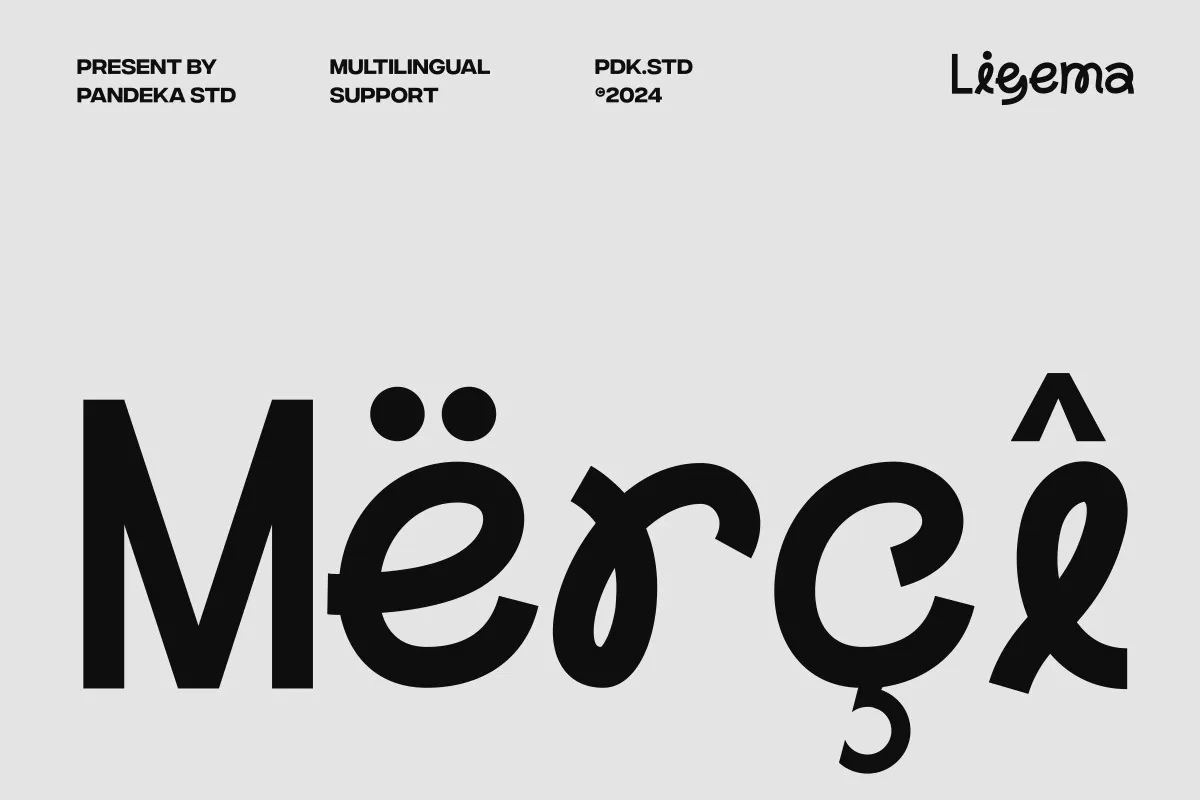Ligema - Playful Display Sans Serif Font