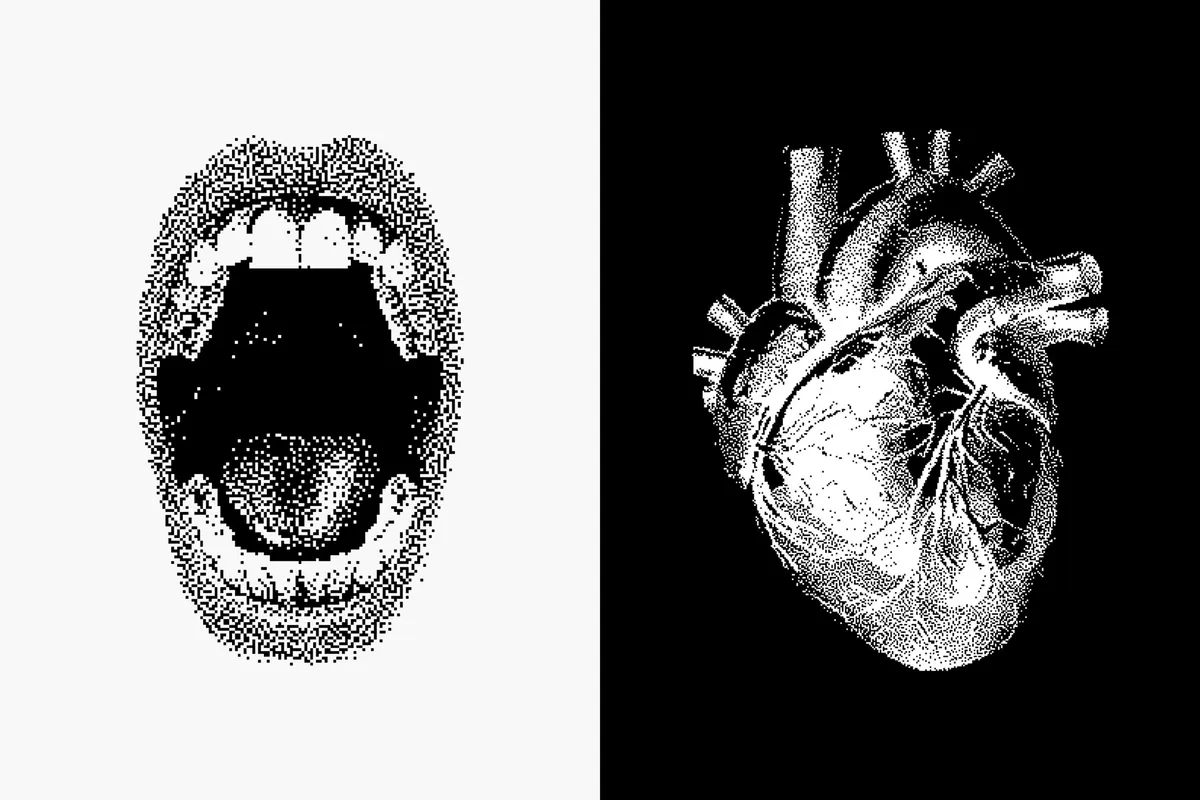 Dithering Bitmap Vector Shapes Collection