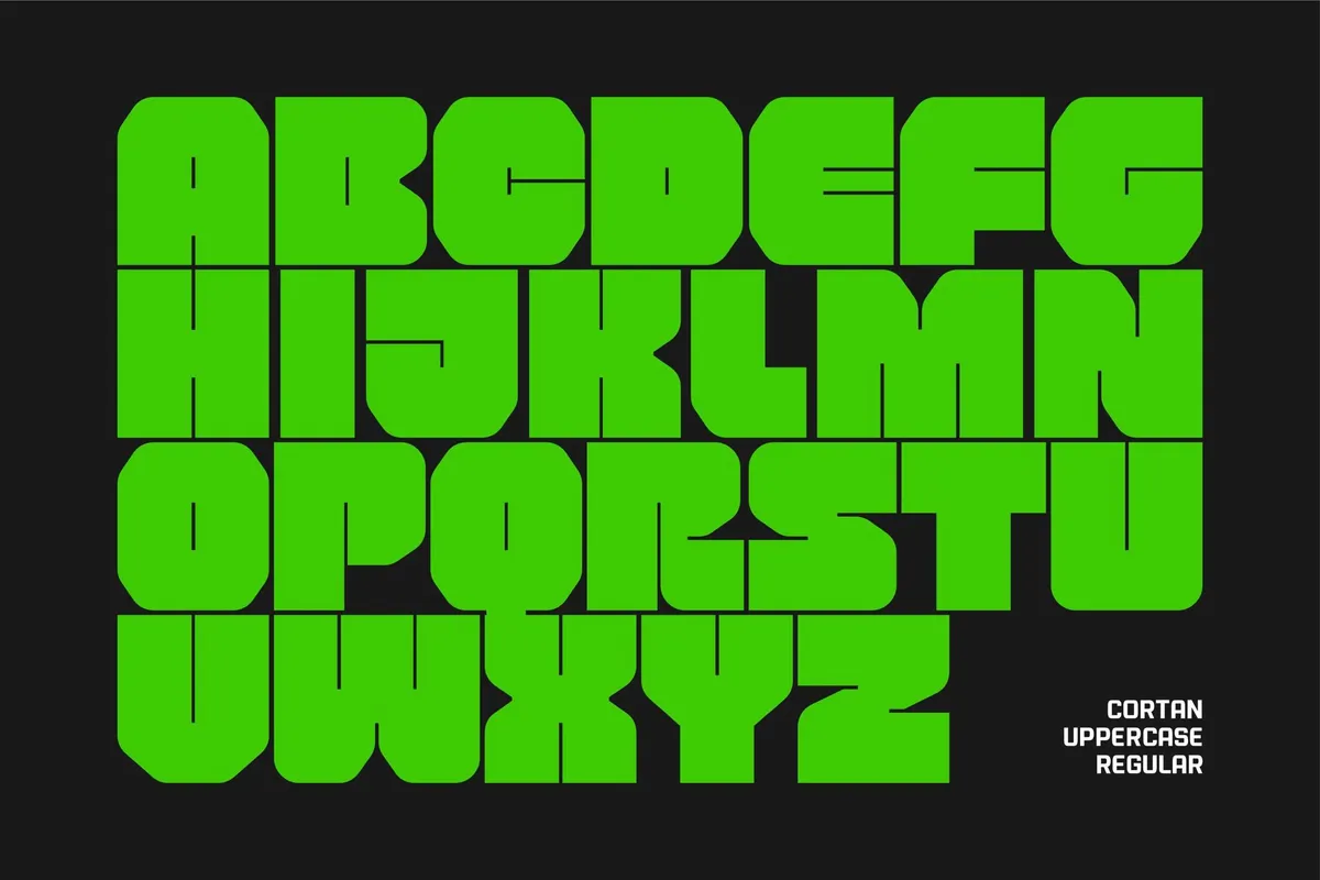 Cortan Futuristic Bold Typeface