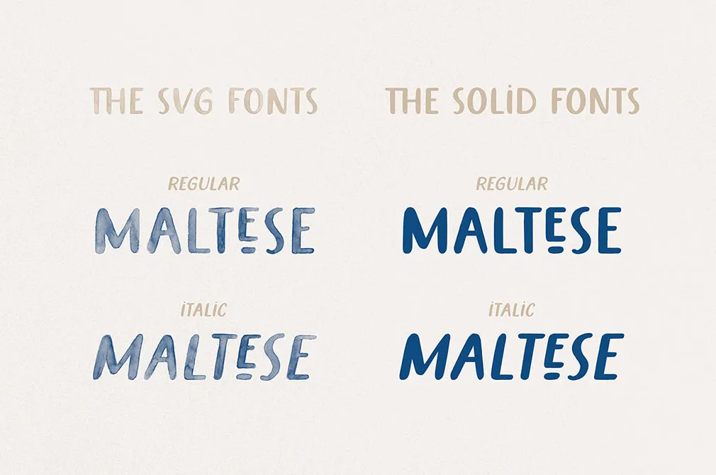 Maltese Watercolor Font