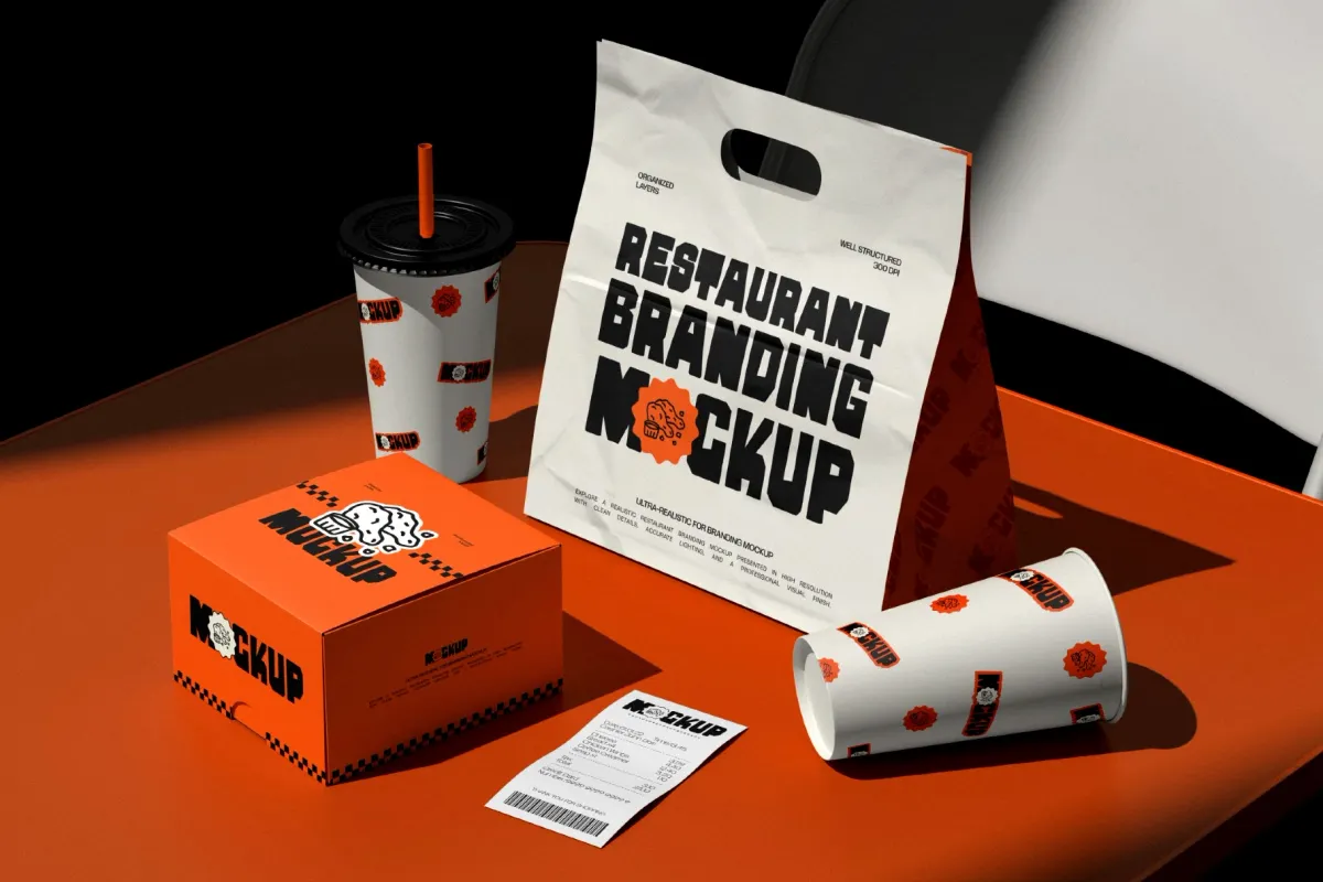 Restaurant Packaging Mockup