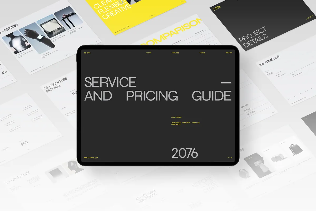 Service & Pricing Guide Template - Portuu