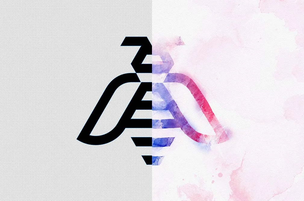 Aquarelle Text & Logo Mockup