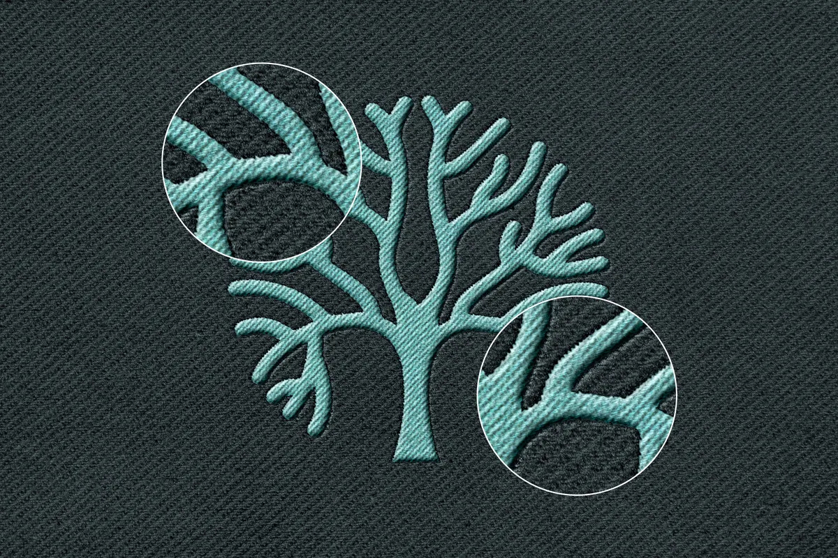 Stitching Embroidery Apparel Mockup