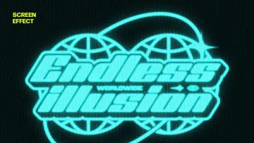 CRT Screen Text Effect