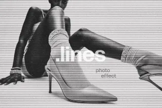 Lines Halftone Photo Effect