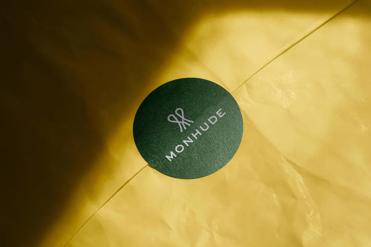 Gilded Round Sticker Mockup