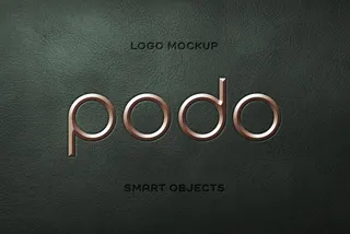 Metal Engraving Text & Logo Mockup