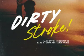 Dirty Stroke - Handwritten Font Duo