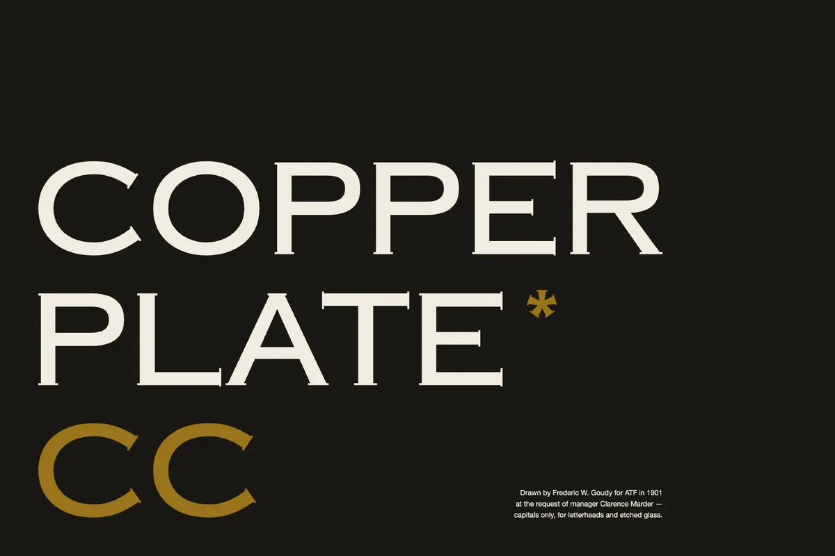 Copperplate CC - Free Engraved Font