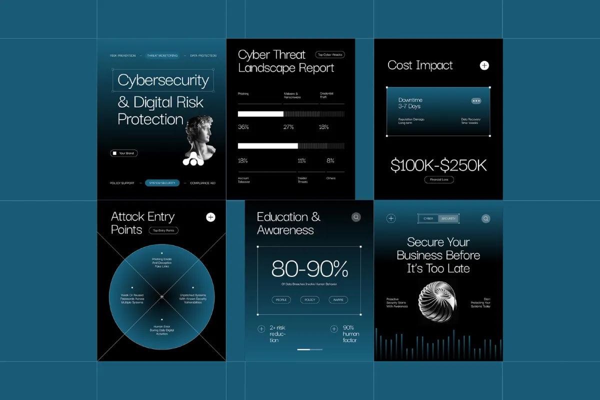 Cybersecurity Instagram Pack - Affinity Template