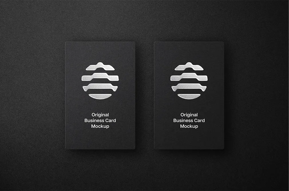 Gold Embossing Business Card Mockup