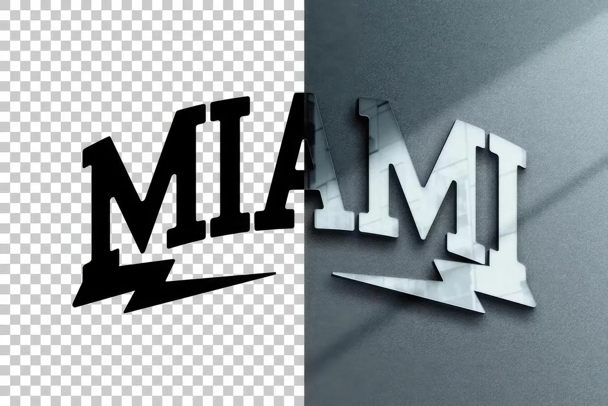 Minimalistic Reflection Logo Mockup