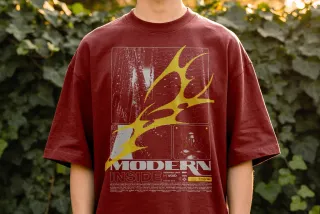 Front Print T-Shirt Mockup