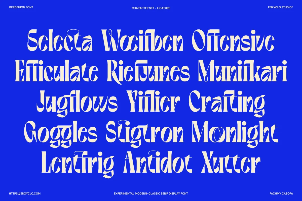 Gerdishon - Experimental Modern Serif Display Font