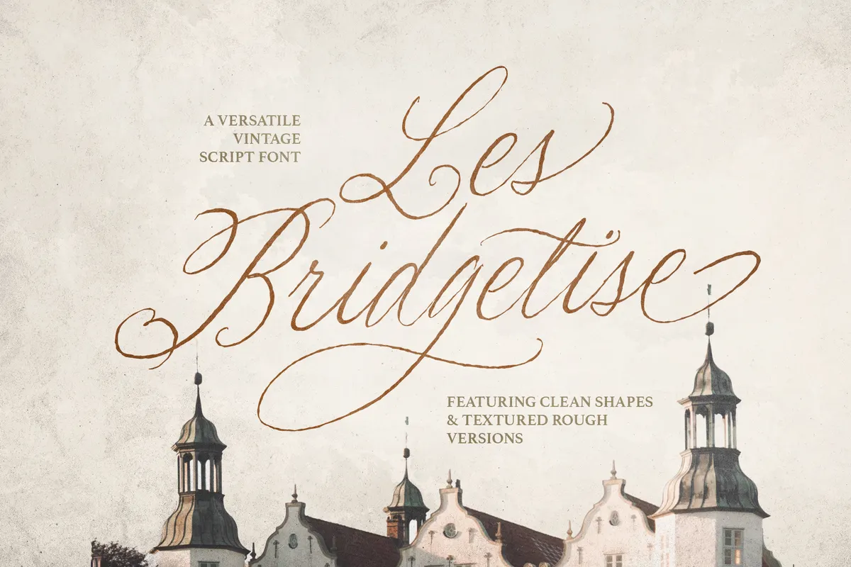 Les Bridgetise - Old Cursive Calligraphy Script
