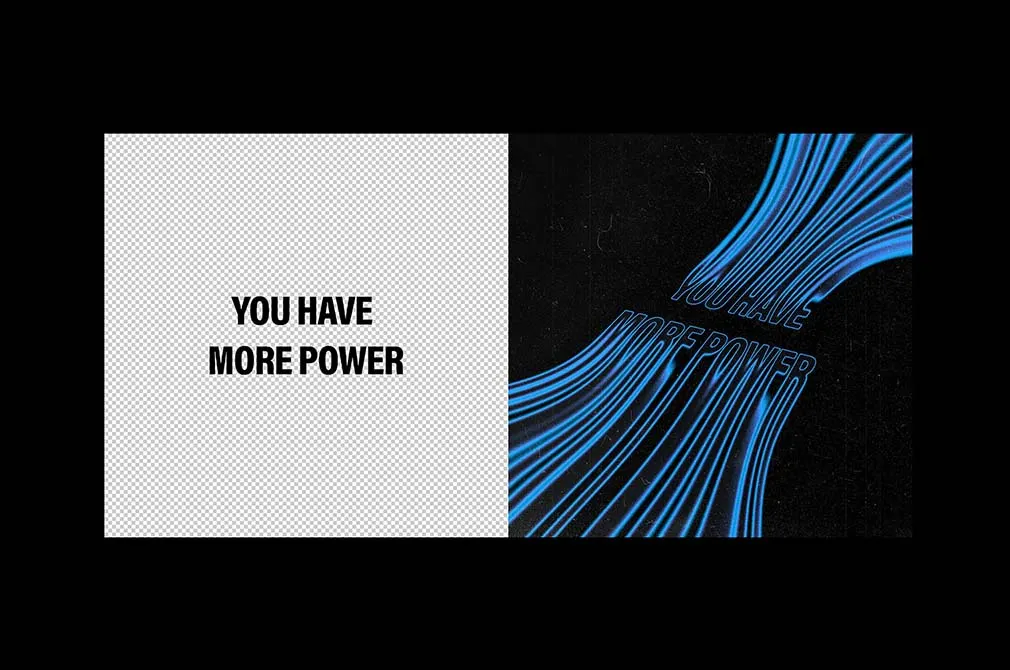 Space Melting Text Effect