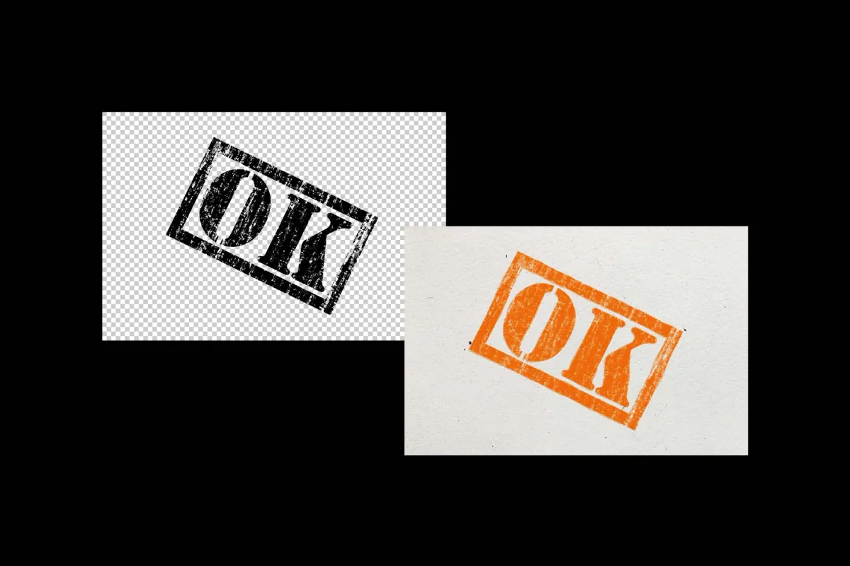 Retro Ink Stamp Effect
