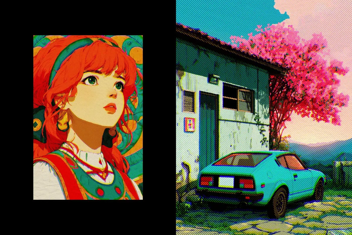 Retro Halftone Design Effect
