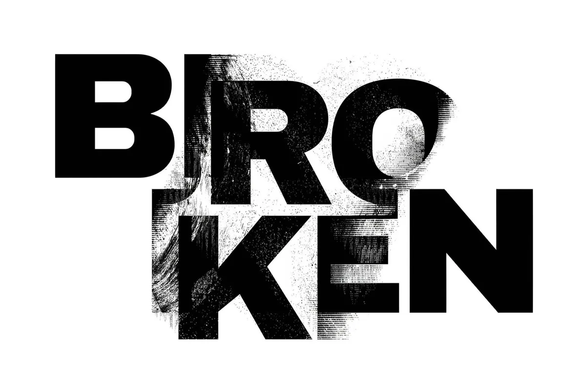 Broken Xerox Distressed Text Effect