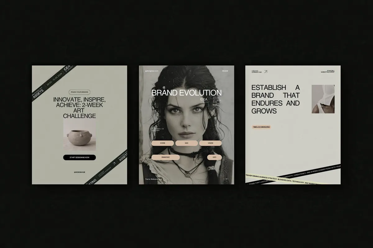 ZAVI Instagram Post & Story Canva Templates for Canva Vol.3