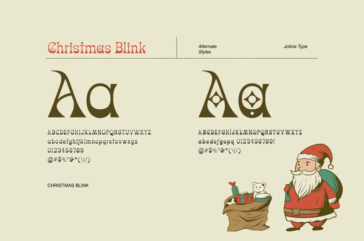 Christmas Blink - Festive Serif Font