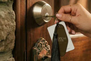 Hotel Key Tag Mockup