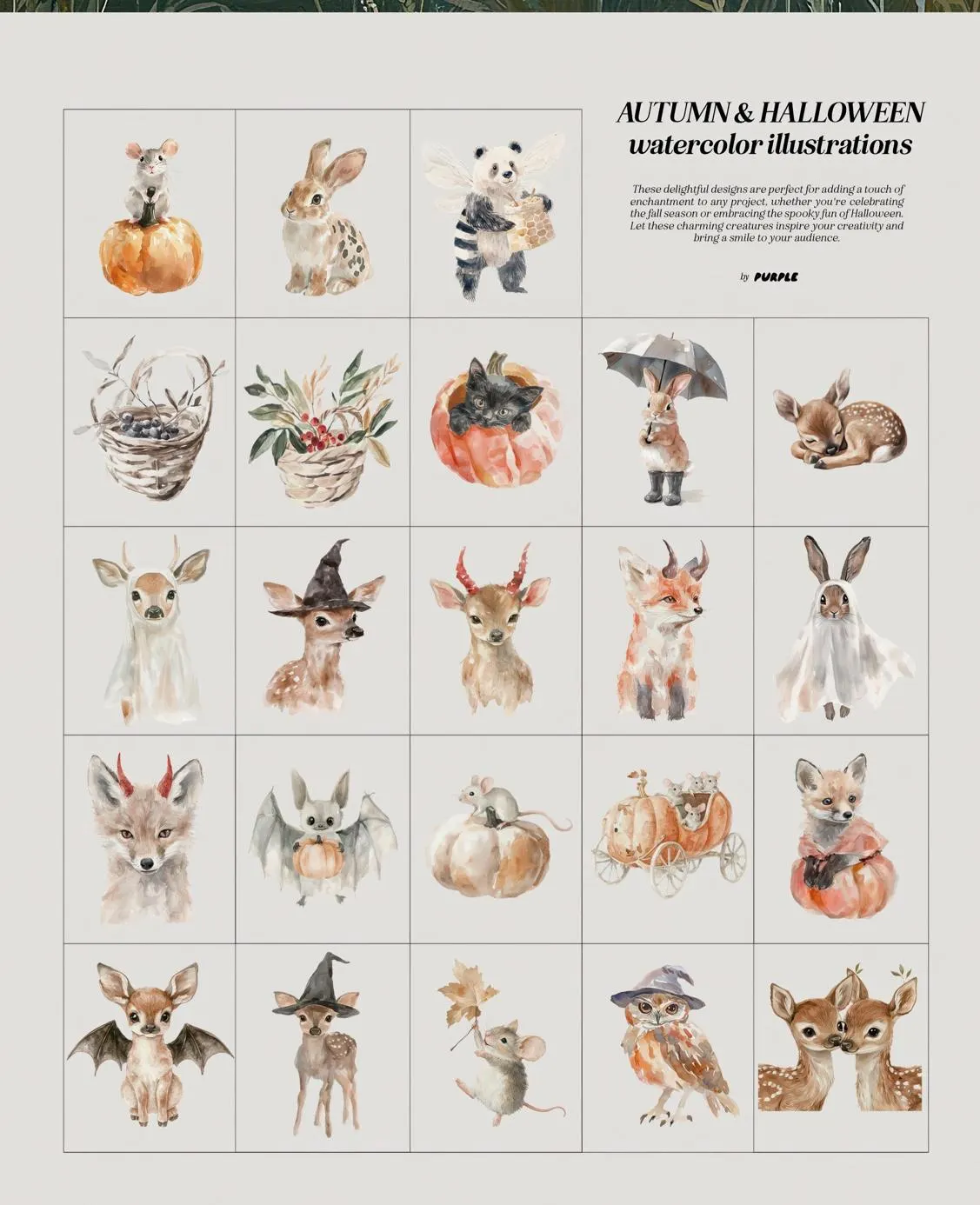 Autumn & Halloween Seasonal Art Collection