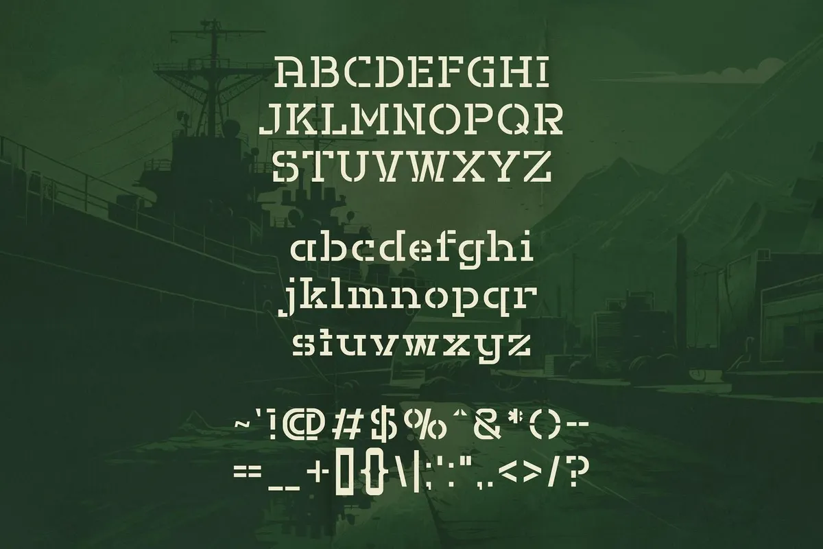 Tactical Trooper - Stencil Font