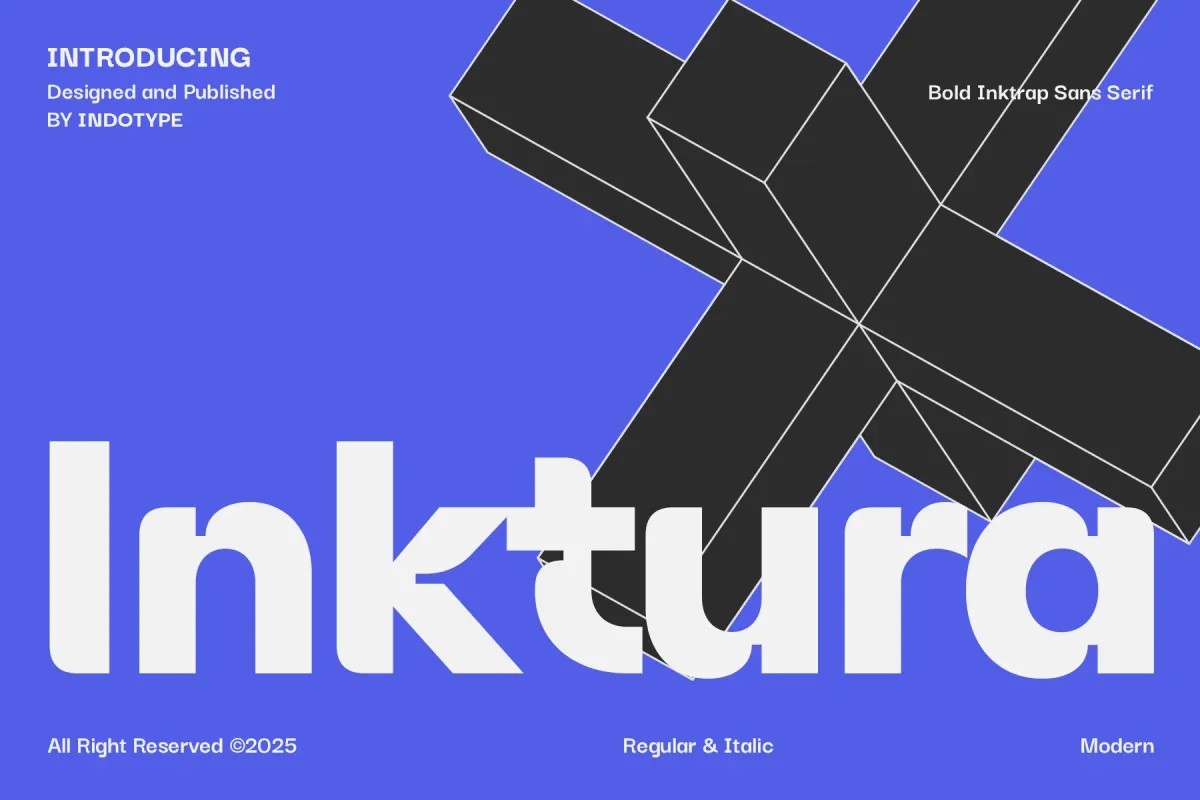 Inktura - Bold Ink Trap Sans Font
