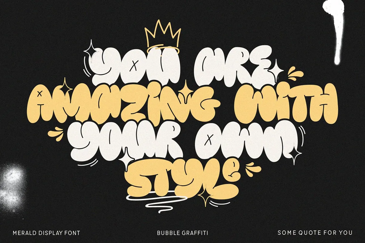 Holymoly Bubble Graffiti Display Font