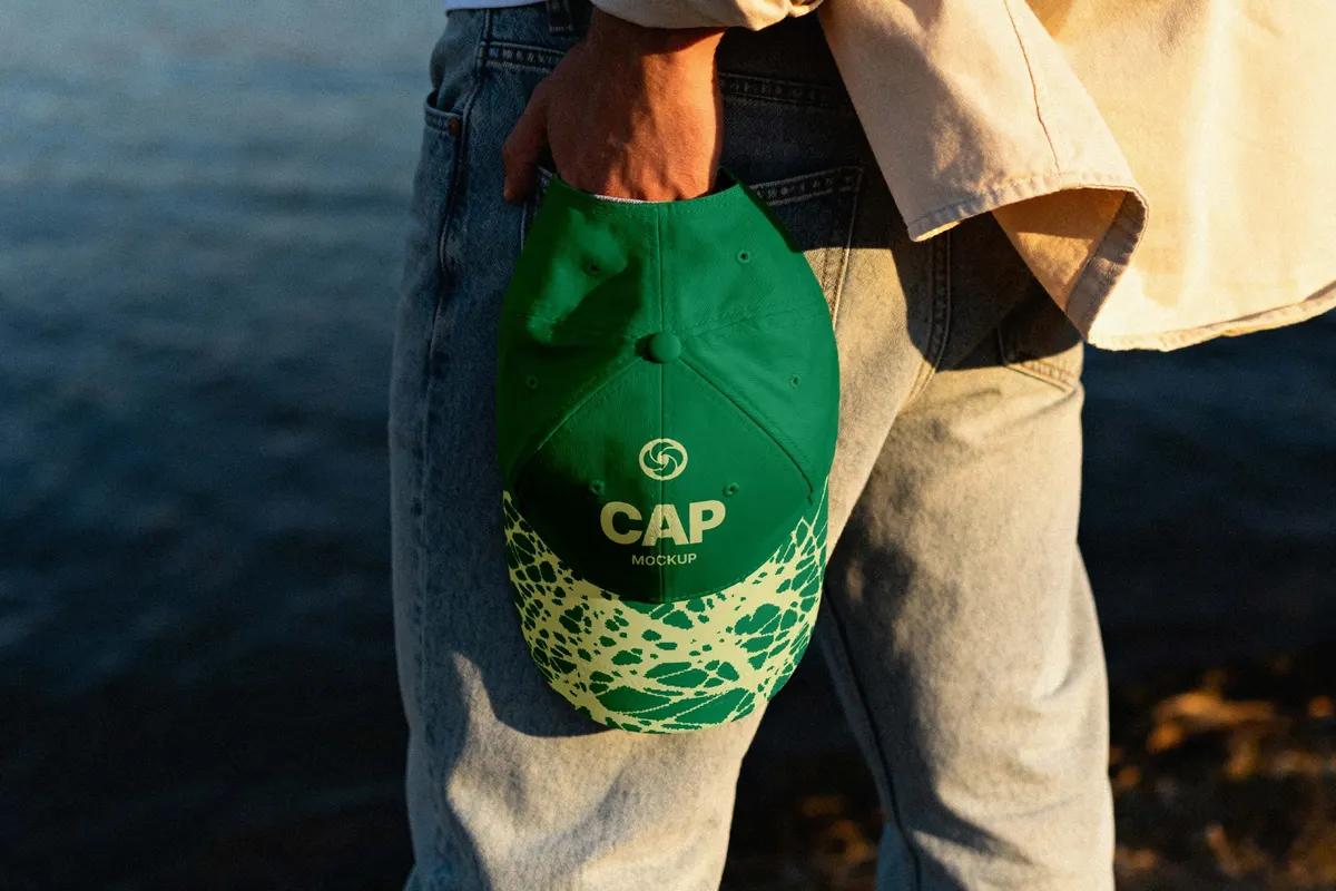Cap Mockup in Hand