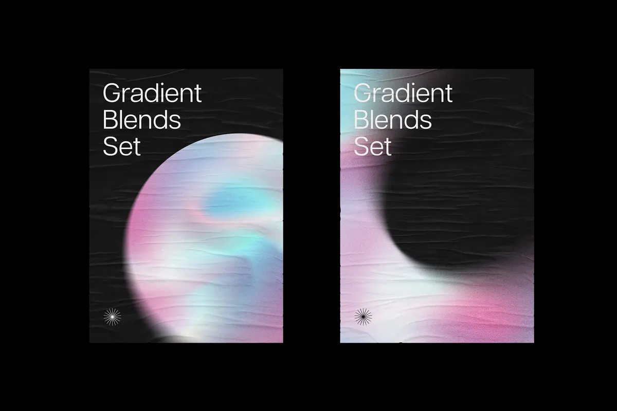 Chroma Gradient Texture Shapes