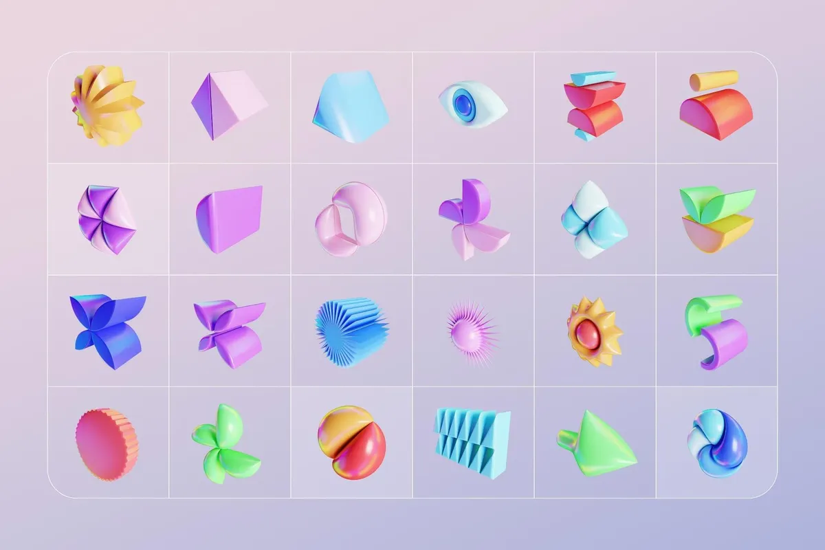GEO/3D 220+ Colorful Illustrations
