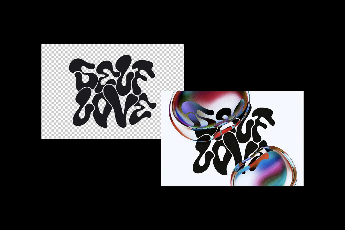 Color Blob Text & Logo Effect