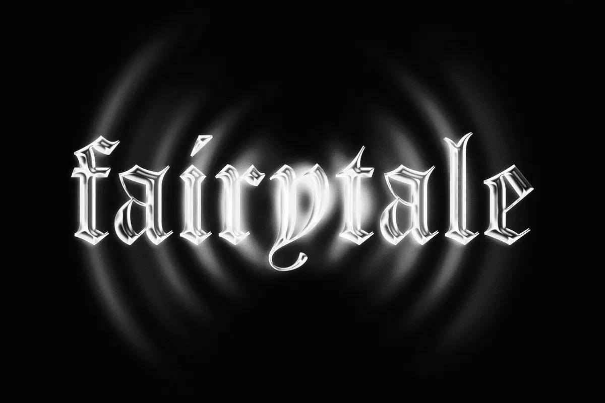 Flaming Glow Chrome Text Effect