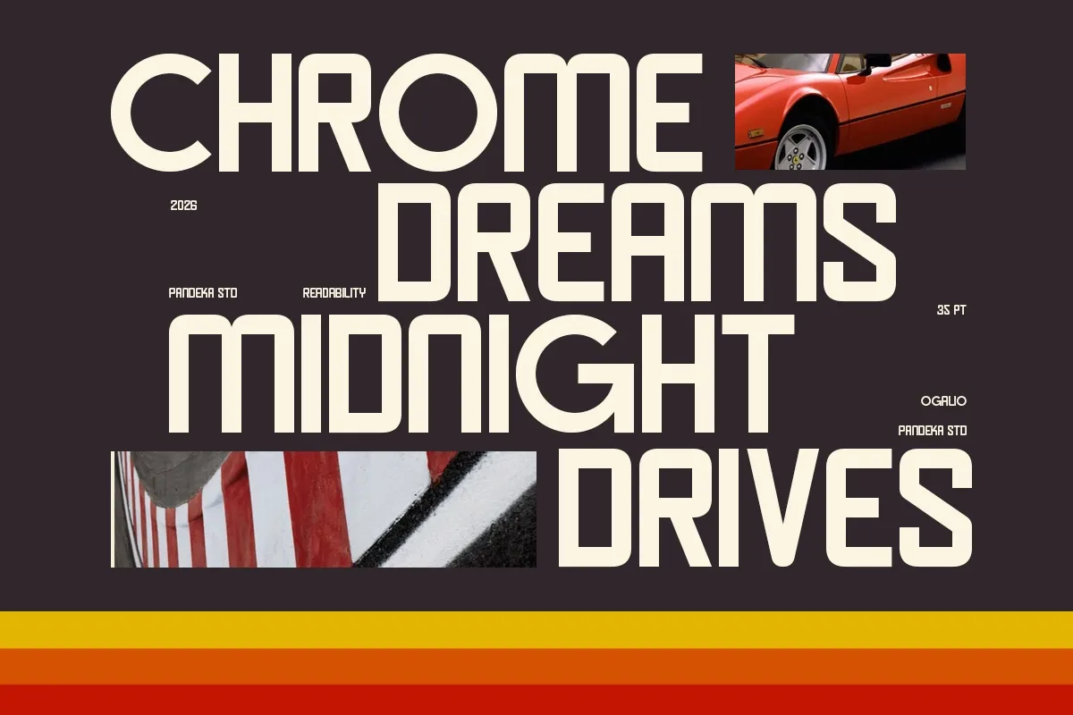 Ogalio - Automotive Retro Display Sans Font