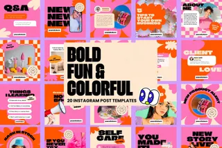 Bold Fun & Colorful Instagram Post Templates
