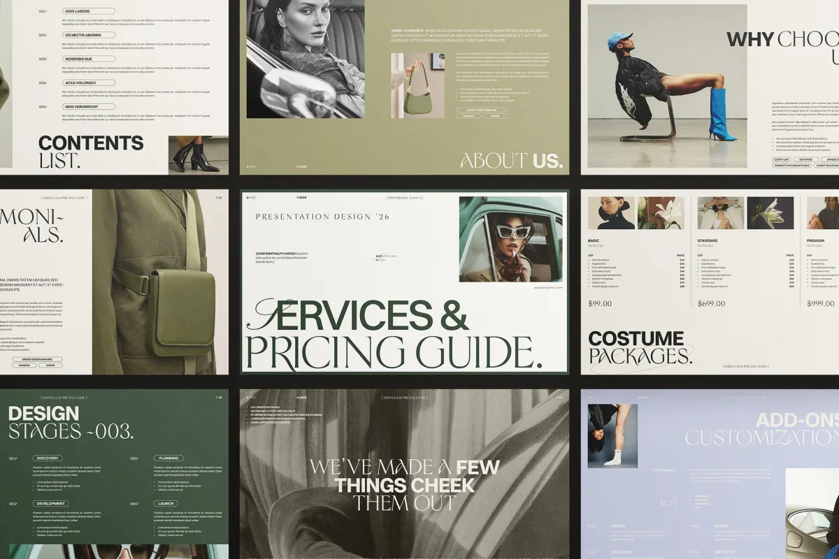 Services and Pricing Guide Presentation Template