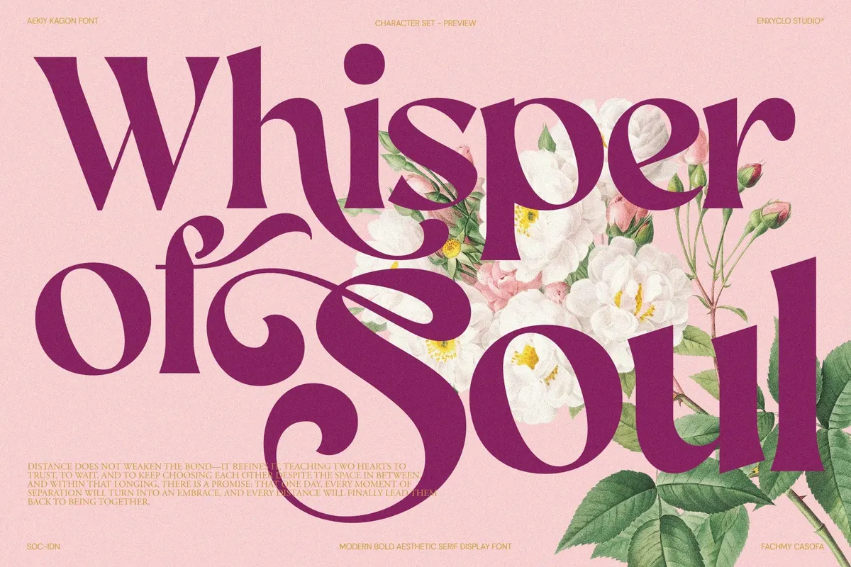 AEKIY KAGON — Elegant Swash Serif Font