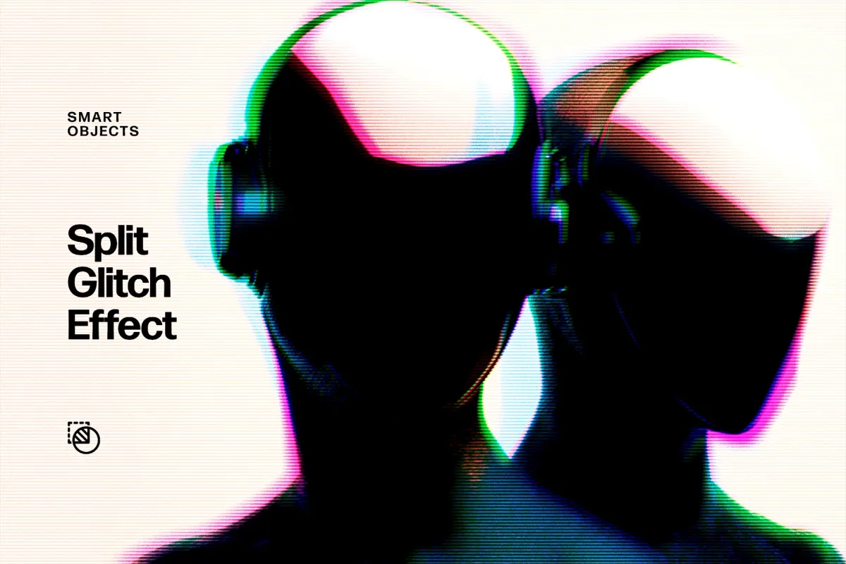 Split Glitch Photo Effect